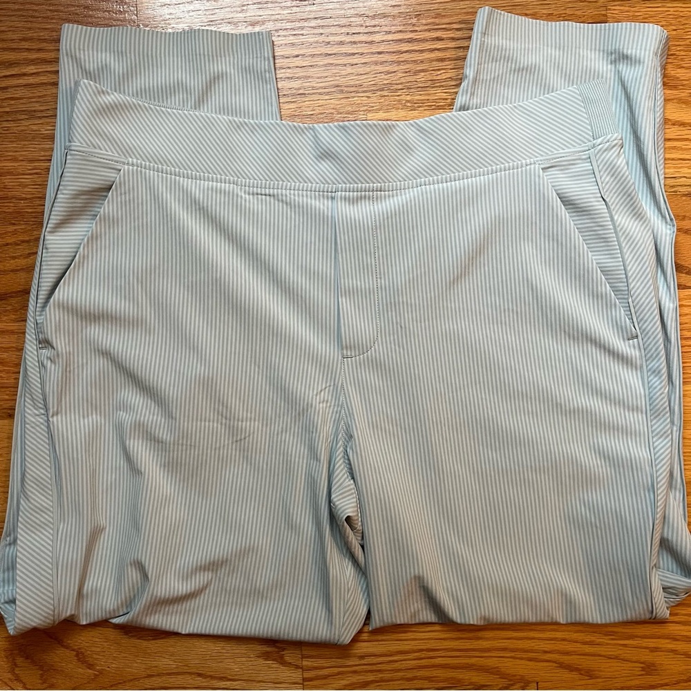 Athleta Brooklyn ankle city stripe pants size 16